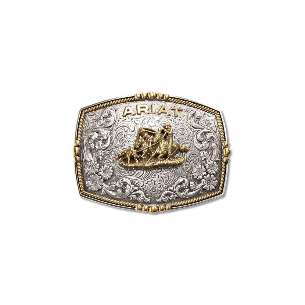 3986 Unisex Adult Rectangle Team Roper Motif Buckle